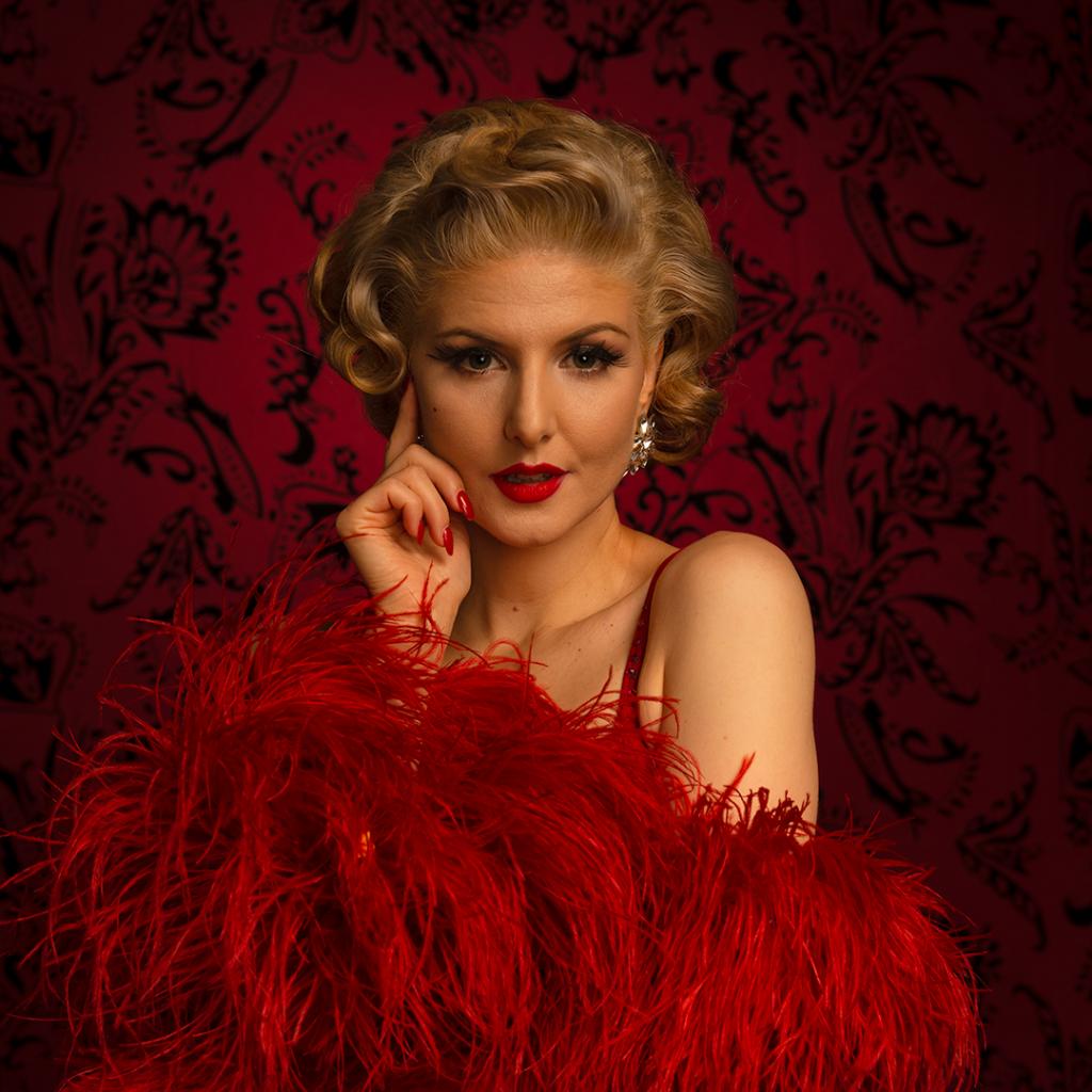 Lady in Red by Mary de la Lande