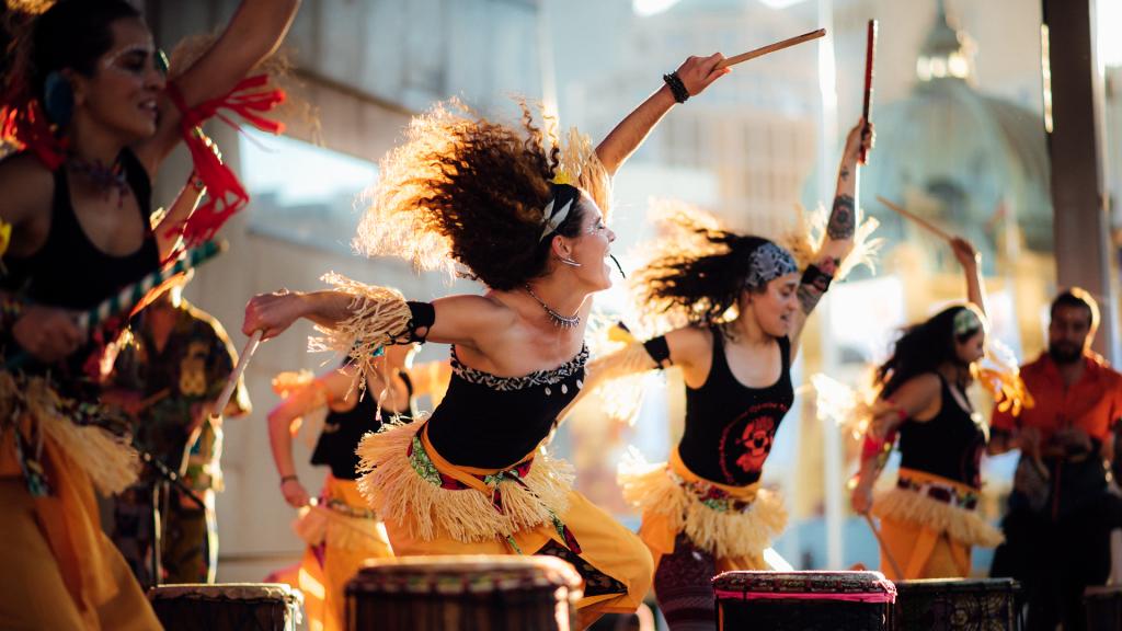 Dance at Federation Square by Barry Gan