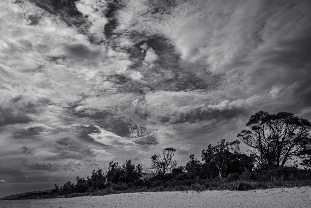Cloudy day at Rosebud by Anne James
