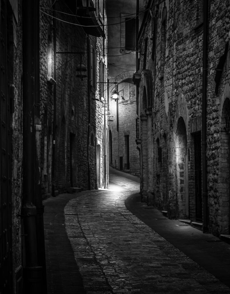 Quiet street in Assisi by Uschi Schell